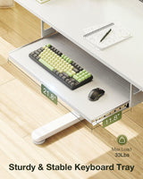 Casaottima Electric Standing Desk with Keyboard Tray, 40 Inch Height Adjustable Small Table, Sit Stand Table, Writing Computer Desk for Home, Office, Workstation, White Casaottima