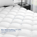 Sunflower Queen Mattress Pad, Hypoallergenic Cotton Mattress Cover, 18-22" Extra Deep Pocket Quilted Protector, Breathable&Noiseless sunflower