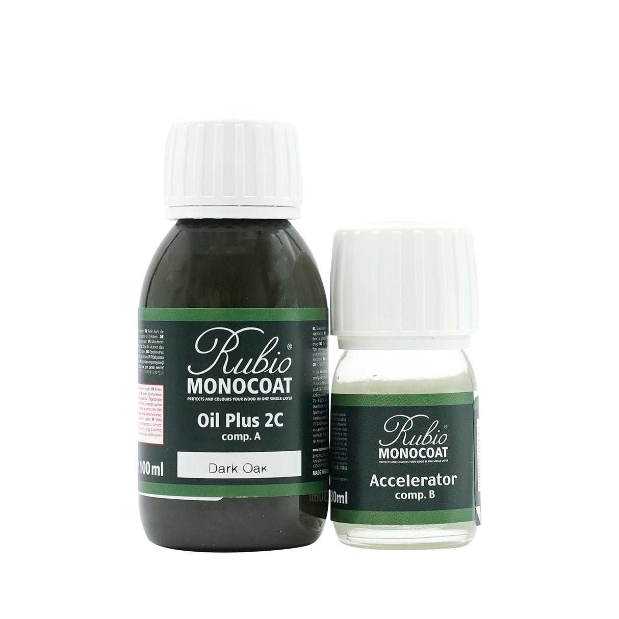 Rubio Monocoat Wood Stain & Finish 65 ft² - Cotton White | Oil Plus 2C | Quick-Dry, Eco-Friendly Linseed Wood Oil for Indoor Use, Includes Accelerator (Part B) | Protector | 130 ml Rubio Monocoat