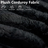 63" Boneless Loveseat Sofa - Cloud Couch with Memory Foam, Comfy Deep Seat - Corduroy Floor Sofa, No Assembly Required - Small Space Friendly for Living Room, Bedroom, Apartment, Black Sgapork