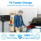 Manual EV Charging Switch for Dryer & EV, NEMA 14-30P to 14-30R & 14-50R, 240V, 25A Power Splitter Switch, with a Safety Breaker Switch, Hand-Operated Selector, Plug and Play Sekelo