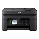 Epson Workforce WF-2850 All-in-One Wireless Color Inkjet Printer, Black - Print Scan Copy Fax - 10 ppm, 5760 x 1440 dpi, Auto 2-Sided Printing, 30-Sheet ADF, Voice-Activated, Vertluna Printer_Cable Epson