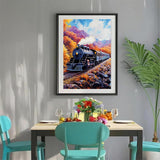 Amz Camel DIY 5D Diamond Art Kits (12 * 16 Inch),Mosaic Diamond Painting, Art for Train, Embroidery Full Drill for Landscape, Art Kits Rhinestone Craft for Home Wall Decor Amz Camel