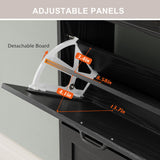 Nicetree Shoe Storage Cabinet with 2 Flip Drawers, Freestanding Shoe Organizer, Shoe Cabinet with Metal Legs, Narrow Shoe Rack Cabinet, Farmhouse Slim Shoe Cabinet for Entryway, Foyer, Hallway, Black Nicetree