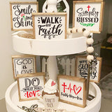 65Pcs Small Stencils for Painting on Wood Reusable, 3 Inch Reusable Stencil for Craft Ornament Paint Template Stencils for Wall Card Rock Wood Signs Coasters Canvas Home Decor (Bible Words) Hosomono