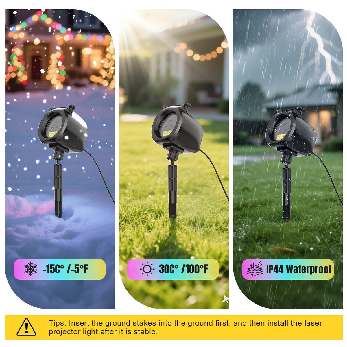 Halloween Christmas Laser Lights Projector Outdoor with 4 Dynamic Slides, 2-in-1 Moving RGB Firefly Laser Lights with Remote,Timer, Landscape Holiday Porjector for Window Wall Xmas Decor Qardoz