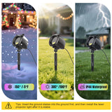 Halloween Christmas Laser Lights Projector Outdoor with 4 Dynamic Slides, 2-in-1 Moving RGB Firefly Laser Lights with Remote,Timer, Landscape Holiday Porjector for Window Wall Xmas Decor Qardoz