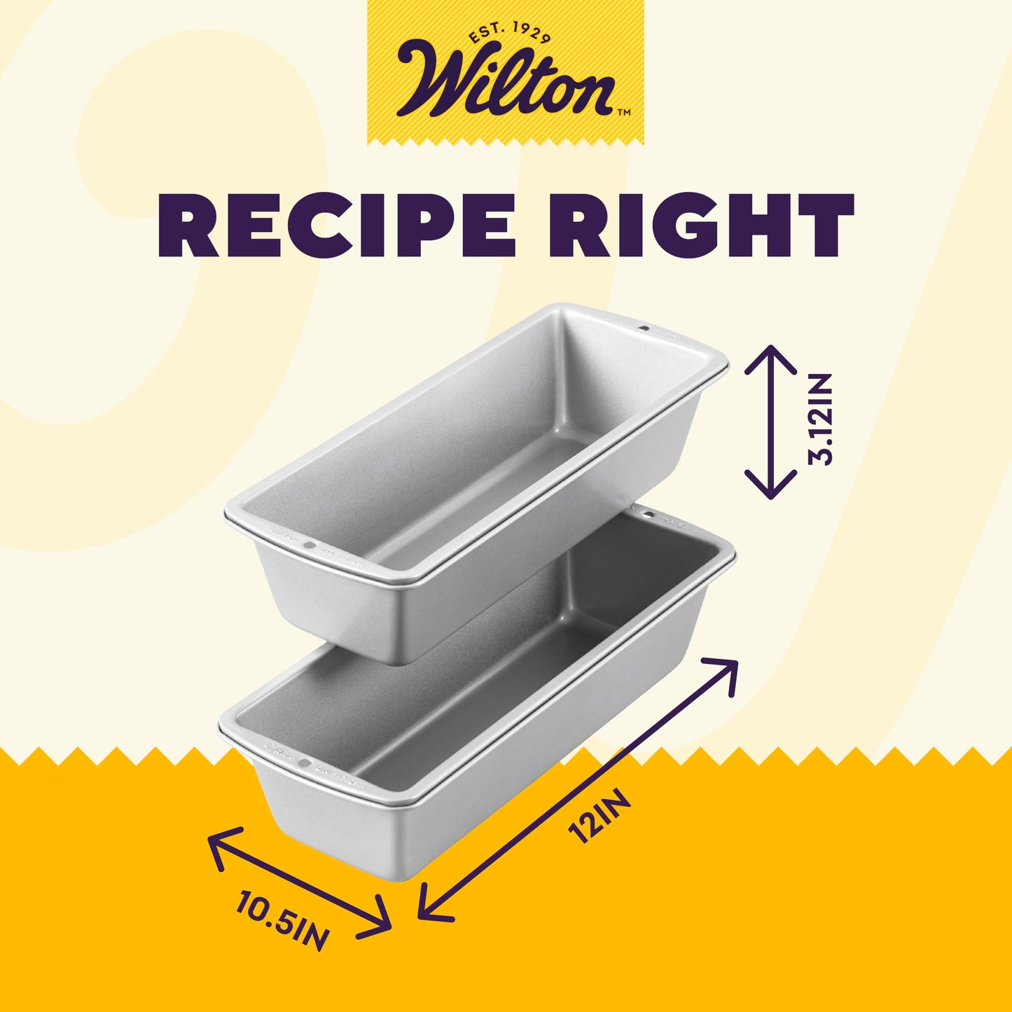 Wilton Non-Stick Loaf Pans, Baking Pans For Oven Non-Stick Steel Loaf Pans With Even Heat Distribution, Bread Baking Supplies 2-Piece Set Baking Pans Sets Nonstick (Gray)