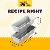 Wilton Non-Stick Loaf Pans, Baking Pans For Oven Non-Stick Steel Loaf Pans With Even Heat Distribution, Bread Baking Supplies 2-Piece Set Baking Pans Sets Nonstick (Gray) Wilton