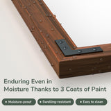 TokeShimi 18x26 Inch Farmhouse Bathroom Mirror Rustic Wooden Framed, Natural Wood with Walnut Accents, Water-Proof, French Cleats Installation, HD-Reflection and Shatter-Proof Glass TokeShimi