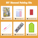 NAIMOER Diamond Art Kit for Adults, Full Drill Diamond DIY 5d Lemon Diamond Art Kits Summer Diamond Art Kits Gem Art Wall Home Decor 12x16 inch NAIMOER