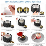 Wax Melter for Candle Making - Candle Wax Melter 16 oz, Candle Making Supplies with Candle Melting Pot，Candle Making Kit for Beginners，Wax Melting Pot with LED Temperature Display，Perfect Set Gift Mamajardin