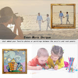 Jingdekiln Hidden Gun Storage Picture Frame Compartment Furniture, Firearm Concealment Shelf Wall Decor, Wooden Pistol Box for Home Jingdekiln