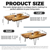 Nalvyue Natural Wood Coffee Table, Live Edge Coffee Table for Living Room, Unique Desktop Nalvyue