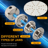 4 Inch Wood Lathe Chuck Set 1" x 8 tpi, Self Centering 4 Jaw Wood Turning Chuck set with 3 frequently used types of Jaws Deargooday