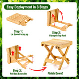 WSBXBB Bamboo Sauna Chair, Portable Steam Sauna Chair Indoor, Steam Sauna Seat, Great for Portable Sauna Box for Home, Steam Sauna Accessories. Outdoor Camping Fishing Beach Chair WSBXBB