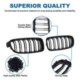 BILLDIO F30 Grille - Front Kidney Grille Double Slats Glossy Black Compatible with 2012-2018 BMW 3 series F30 F31 320i 328i 328d 330e 330i 335i 340i 328i,BMW F30 Black Kidney Grille BILLDIO
