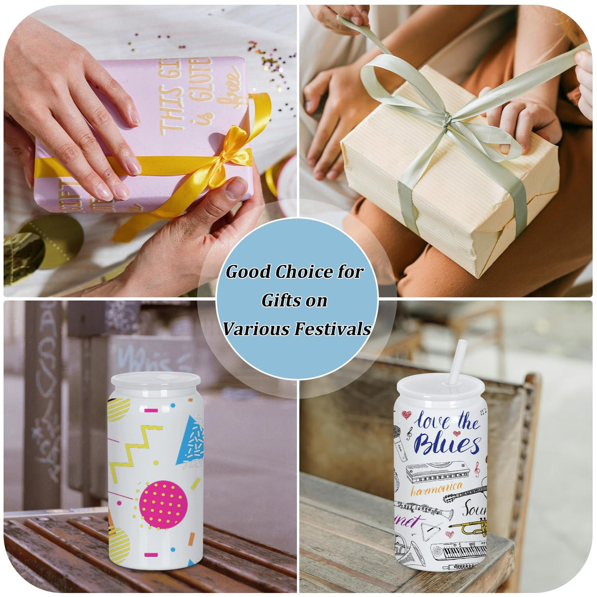 Muwnrol 8 Pack 16 Oz Sublimation Can, Stainless Steel Double Layer Vacuum Insulation Sublimation Cups, Sublimation Beer Can, 16 Oz Sublimation Tumblers (White) Muwnrol