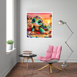 Sea Turtle Diamond Art Kits for Adults,DIY 5D Cute Turtle Diamond Painting Kits for Beginners,Round Full Drill Diamond Dots Paintings Picture Gem Art Craft for Home Wall Art Decor Gifts 14x14 inch Ammklfh