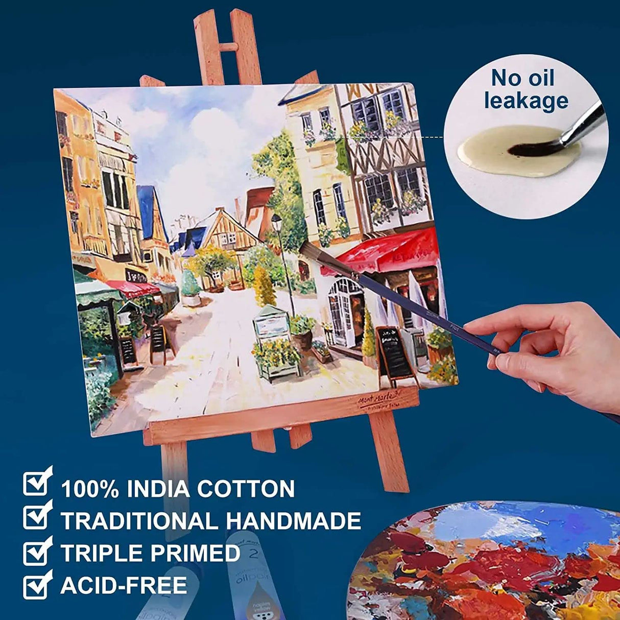 Artkey Canvases for Painting 8x10 Inch 12-Pack, 10 oz Primed 100% Cotton White Blank Canvas Boards for Painting, Art Supplies Paint Canvas Panels for Acrylic Oil Watercolor Tempera Paints Artkey