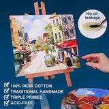 Artkey Canvases for Painting 8x10 Inch 12-Pack, 10 oz Primed 100% Cotton White Blank Canvas Boards for Painting, Art Supplies Paint Canvas Panels for Acrylic Oil Watercolor Tempera Paints Artkey