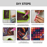 PRSTINCOL Diamond Art Kits for Adults,12x16 Inch DIY Paint by Numbers Kit for Adults,5d DIY Full Drill Round Gem Art Crafts Paintings for Home Wall Decor(Unicorn) PRSTINCOL