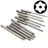 Yakamoz 11 Pcs Magnetic T6-T40 Torx Head Screw Driver Bit Set Security Tamper Proof Star 6 Point Screwdriver Drill Bits Tools with 1/4 Inch Hex Shank | 3 Inch Length YAKAMOZ