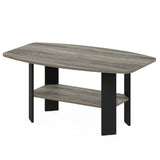 Furinno Simple Design Coffee Table, French Oak Grey/Black Furinno