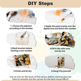 EOBROMD Paint by Numbers Kits for Adults Bee Flowers, DIY Kits Crafts for Beginner on Canvas, 3 Paint Brushes and Acrylic Paint for Home Decor 16x20inch(Without Frame) EOBROMD