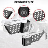 DIAMOOKY Metal Rear Door Pocket Storage Box for Jeep Wrangler JL JLU 4XE 2018-2025 & Gladiator JT 2020-2022 2023 2023 2024 2025 Accessories Door Storage Organizer Molle Panels, Star, 2PCS DIAMOOKY