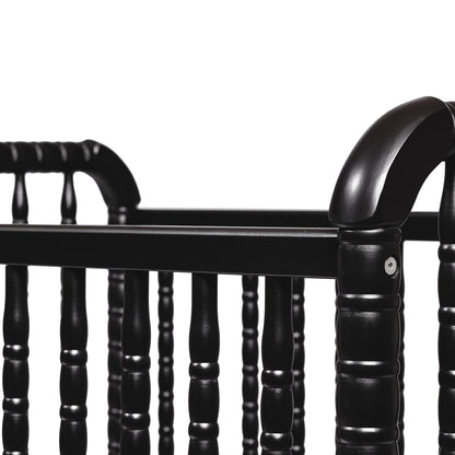 DaVinci Jenny Lind 3-in-1 Convertible Mini Crib in Ebony, Removable Wheels, Greenguard Gold Certified