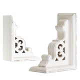 American Art Decor Wood Bookends - Shelf Decor & Wall Decor for Living Room, Bathroom, Bedroom, & Office - Home Decor & Shelf Accents (Natural Set of 2, 7.75"x 5.8"x 3.8") American Art Decor