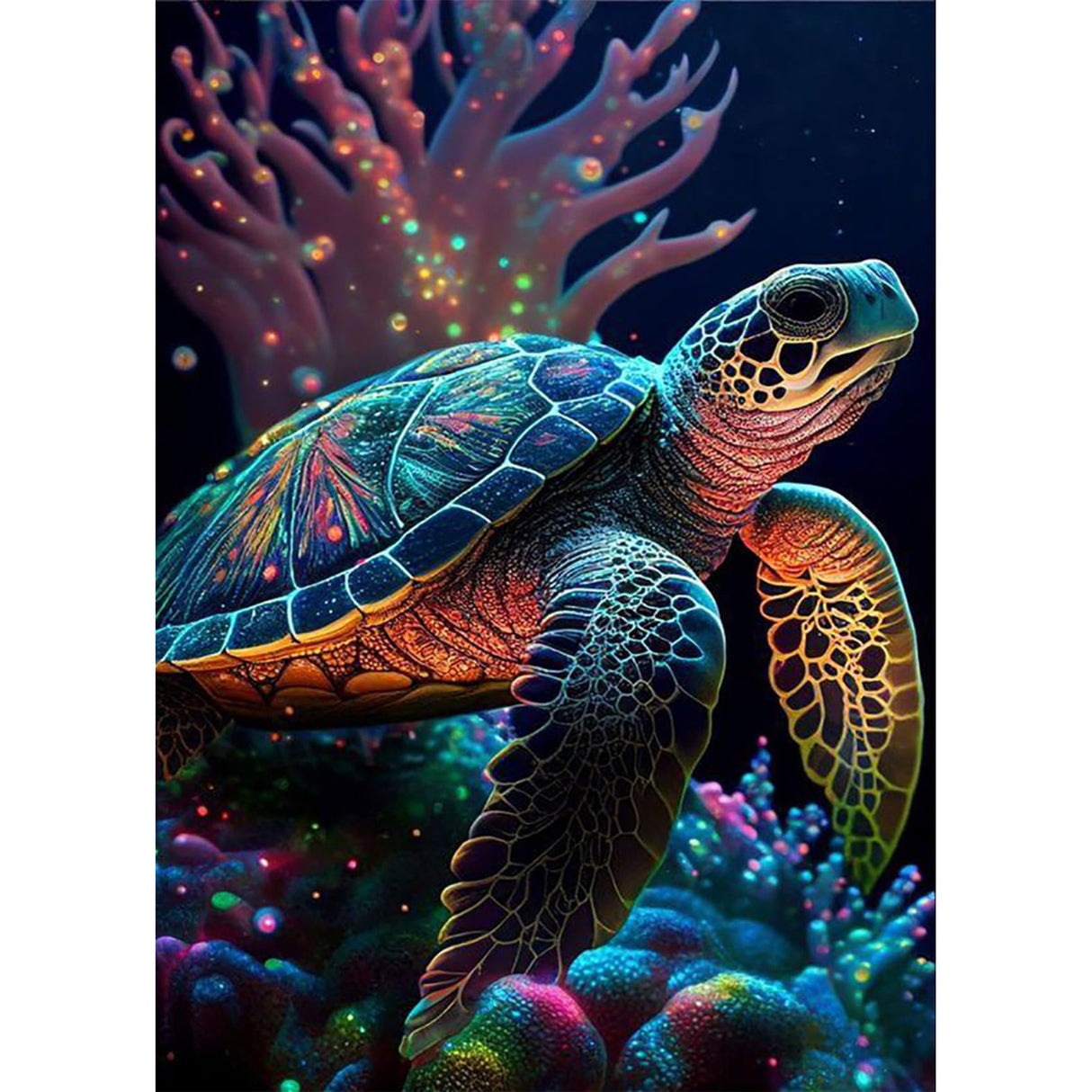Sea Turtle Diamond Painting Kits for Adults, Sea Turtle Diamond Art Kits for Adults, Turtle Gem Art Painting Kits for Gift Home Wall Decor 12x16inch Aestalrcus