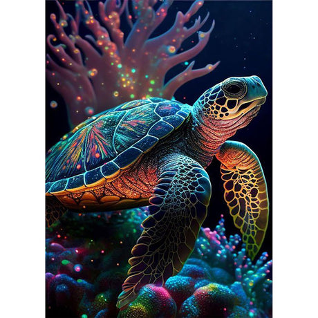 Sea Turtle Diamond Painting Kits for Adults, Sea Turtle Diamond Art Kits for Adults, Turtle Gem Art Painting Kits for Gift Home Wall Decor 12x16inch Aestalrcus