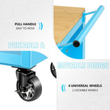 DNA MOTORING 30" W X 37" H X 18" D Large Capacity 4-Drawer Chest Rolling Tool Cart Locking Swivel Cabinet with Keys, Blue, TOOLS-00484 DNA MOTORING