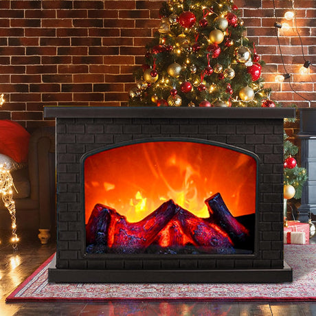 Electric Fireplace Lantern with Realistic LED Flame Effect, USB Rechargeable Battery Powered, Decorative Indoor and Outdoor Fireplace Light, Perfect for Christmas and Home Decor Quipzora