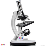 Play22 Kids Microscope Kit 50 PCS - Science Kit for Kids 120X-1200X Microscope Slides, Metal Body Microscope, Carrying Box, Science Experiments Lab Toy Gifts Play22