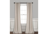 Lush Decor Insulated Grommet Blackout Window Curtain Panels, Pair, 52" W x 84" L, Wheat - Classic Modern Design - Chic Window Decor - Long Curtains For Living Room, Bedroom, Or Dining Room Lush Decor