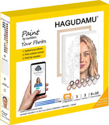 HAGUDAMU Paint by Number Kit for Adults,Portraits Deluxe Edition,Color Paint by Number Set Idea,Gift Choice for Family,Printable Canvas& with Brushes & Frame,Custom Paint by Number Technology HAGUDAMU
