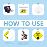 Metal Sublimation Signs, 4 Pack 6" x 6" Sublimation Blanks Suction Cup Car Window Sign, Custom Metal Signs for Hanging SMASMILE