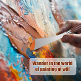 MBAIYO 4 Pcs Painting Knife Set,Palette Knife No.19 + Pallet Knives No.20 Stainless Steel Art Spatula with Wood Handle Scraper for Oil Canvas Acrylic Sculpting Mixing Texturing MBAIYO