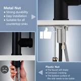 GIMILI Black Kitchen Faucet with Pull Down Sprayer Commercial Single Handle Lever Spring Kitchen Sink Faucet GIMILI
