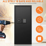 33.46" Tall Fireproof Wall Safes Between the Studs 16" Centers, Heavy Duty Combination Lock in Wall Safe with 3 Removable Shelf, Hidden Safe for Money, Jewelry, Document, Passport Tiskgg