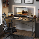 Cubiker Small Computer Desk, 32 inch Home Office Kids Desk for Bedroom and Small Spaces, Modern Simple Cheap Table for Studying, Writing, Working, Dark Black Cubiker
