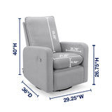 GAP babyGap Cloud Recliner with LiveSmart Evolve - Sustainable Performance Fabric, Grey Delta Children