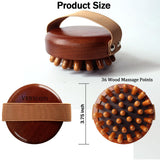 VERYOND Sapele Wood Anti-Cellulite Massage Brush - Hand-Held Massager Body Brush Muscle Relax Sauna SPA Head Massage Brush VERYOND