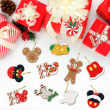 Christmas Decorations Tree Ornaments Set - 24Pcs Wooden Mouse Ornaments for Holiday Christmas Trees Hanging Party Decorations AMUHUA