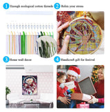 Dream Catcher Counted Cross Stitch Kits for Adults, Flowers Stamped Cross Stitch Kits for Beginners, Needlepoint Cross-Stitch Patterns Embroidery Kits Arts and Crafts for Home Decor 12×16 Inch Mrnsiet