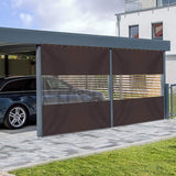 Covers & All Clear Panel Curtain, 12 oz Outdoor Curtains for Patio Waterproof, Tear & UV Proof Tarp with Brass Grommets, Ideal for Pergola, Porch, Gazebos (8H x 15W feet, Coffee) Covers & All