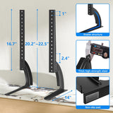 Rfiver Universal Table Top TV Stand Base TV Legs with Height Adjustment fits Most 32-55 Inch LCD LED Flat Screen TVs, Max VESA 800x400 mm, TV Feet Mount Holds up to 88 lbs, Black Rfiver